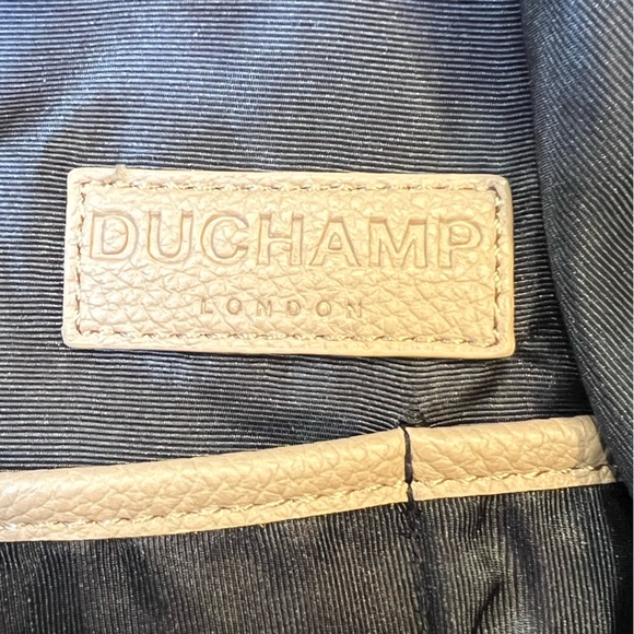 Duchamp London Tan Nylon Drawstring Computer Backpack - Picture 8 of 13